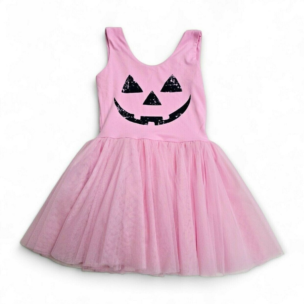 Lu + Ro Pumpkin Tutu Dress | 8 Year Halloween Jack O Lantern Tulle Boutique